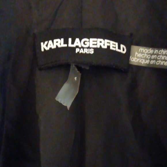 Karl Lagerfeld Black Blazer Elegant Suit Jacket 4 NWOT - Picture 4 of 5